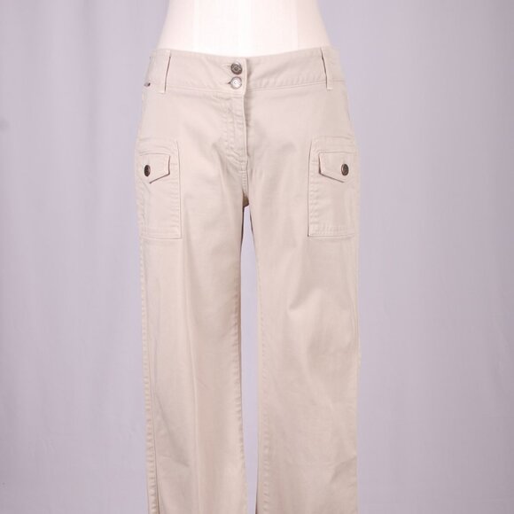 EUC Burberry Straight Leg Khaki Cargo, Sz - 10 - Picture 1 of 7